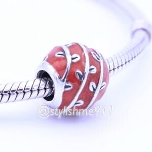 Authentic PANDORA Retired Red Vines Charm Bead - 790525EN17